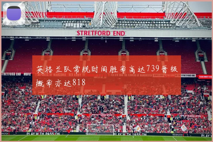 英格兰队常规时间胜率高达739晋级概率亦达818